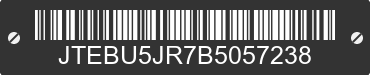 2011 TOYOTA 4Runner JTEBU5JR7B5057238 VIN decoded