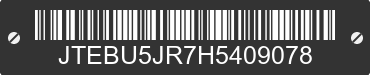 2017 TOYOTA 4Runner JTEBU5JR7H5409078 VIN decoded