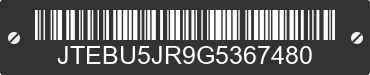 2016 TOYOTA 4Runner JTEBU5JR9G5367480 VIN decoded