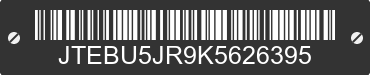 2019 TOYOTA 4Runner JTEBU5JR9K5626395 VIN decoded