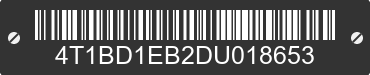 2013 TOYOTA Avalon 4T1BD1EB2DU018653 VIN decoded