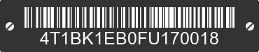 2015 TOYOTA Avalon 4T1BK1EB0FU170018 VIN decoded