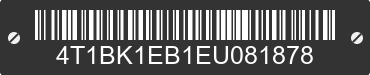 2014 TOYOTA Avalon 4T1BK1EB1EU081878 VIN decoded