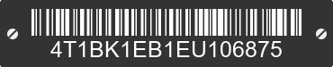 2014 TOYOTA Avalon 4T1BK1EB1EU106875 VIN decoded