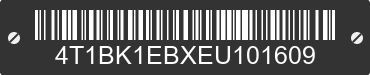 2014 TOYOTA Avalon 4T1BK1EBXEU101609 VIN decoded
