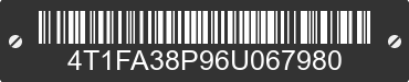 2006 TOYOTA Camry Solara 4T1FA38P96U067980 VIN decoded