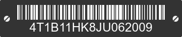 2018 TOYOTA Camry 4T1B11HK8JU062009 VIN decoded