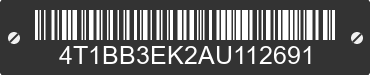 2010 TOYOTA Camry 4T1BB3EK2AU112691 VIN decoded