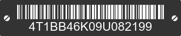 2009 TOYOTA Camry 4T1BB46K09U082199 VIN decoded