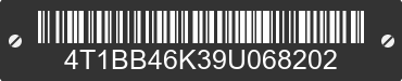 2009 TOYOTA Camry 4T1BB46K39U068202 VIN decoded