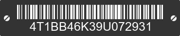 2009 TOYOTA Camry 4T1BB46K39U072931 VIN decoded