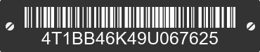 2009 TOYOTA Camry 4T1BB46K49U067625 VIN decoded