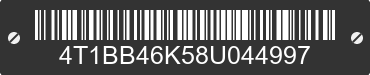2008 TOYOTA Camry 4T1BB46K58U044997 VIN decoded