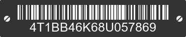 2008 TOYOTA Camry 4T1BB46K68U057869 VIN decoded