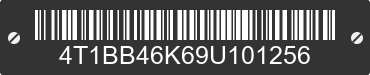 2009 TOYOTA Camry 4T1BB46K69U101256 VIN decoded