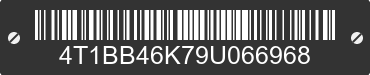 2009 TOYOTA Camry 4T1BB46K79U066968 VIN decoded