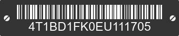 2014 TOYOTA Camry 4T1BD1FK0EU111705 VIN decoded
