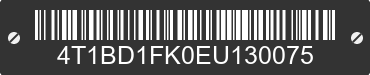 2014 TOYOTA Camry 4T1BD1FK0EU130075 VIN decoded