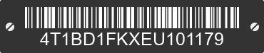 2014 TOYOTA Camry 4T1BD1FKXEU101179 VIN decoded