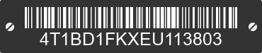 2014 TOYOTA Camry 4T1BD1FKXEU113803 VIN decoded
