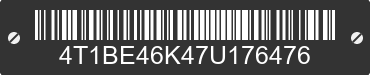 2007 TOYOTA Camry 4T1BE46K47U176476 VIN decoded
