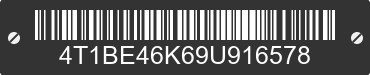 2009 TOYOTA Camry 4T1BE46K69U916578 VIN decoded
