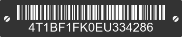 2014 TOYOTA Camry 4T1BF1FK0EU334286 VIN decoded