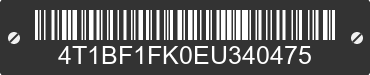 2014 TOYOTA Camry 4T1BF1FK0EU340475 VIN decoded