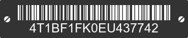 2014 TOYOTA Camry 4T1BF1FK0EU437742 VIN decoded