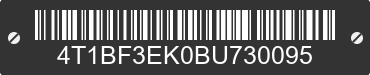 2011 TOYOTA Camry 4T1BF3EK0BU730095 VIN decoded