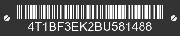 2011 TOYOTA Camry 4T1BF3EK2BU581488 VIN decoded
