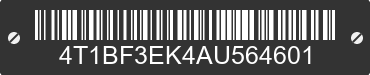 2010 TOYOTA Camry 4T1BF3EK4AU564601 VIN decoded