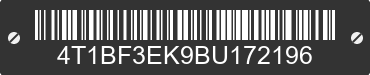 2011 TOYOTA Camry 4T1BF3EK9BU172196 VIN decoded