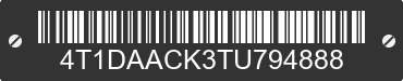 2026 TOYOTA Camry 4T1DAACK3TU794888 VIN decoded