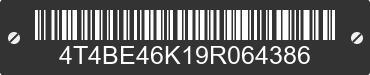 2009 TOYOTA Camry 4T4BE46K19R064386 VIN decoded