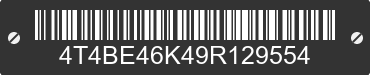 2009 TOYOTA Camry 4T4BE46K49R129554 VIN decoded