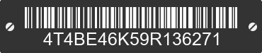 2009 TOYOTA Camry 4T4BE46K59R136271 VIN decoded