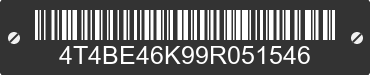 2009 TOYOTA Camry 4T4BE46K99R051546 VIN decoded