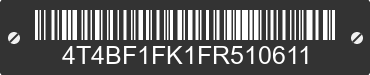 2015 TOYOTA Camry 4T4BF1FK1FR510611 VIN decoded