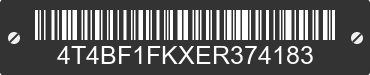 2014 TOYOTA Camry 4T4BF1FKXER374183 VIN decoded