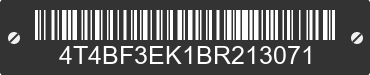 2011 TOYOTA Camry 4T4BF3EK1BR213071 VIN decoded