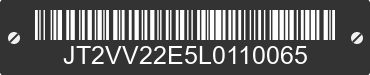 1990 TOYOTA Camry JT2VV22E5L0110065 VIN decoded