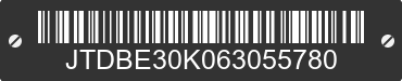2006 TOYOTA Camry JTDBE30K063055780 VIN decoded