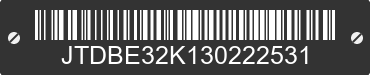 2003 TOYOTA Camry JTDBE32K130222531 VIN decoded