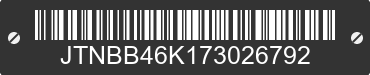 2007 TOYOTA Camry JTNBB46K173026792 VIN decoded