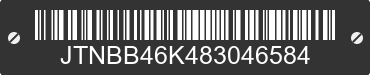 2008 TOYOTA Camry JTNBB46K483046584 VIN decoded