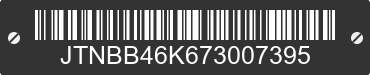 2007 TOYOTA Camry JTNBB46K673007395 VIN decoded
