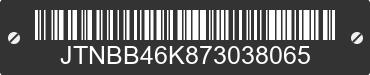2007 TOYOTA Camry JTNBB46K873038065 VIN decoded