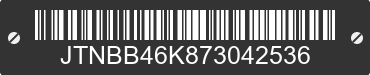 2007 TOYOTA Camry JTNBB46K873042536 VIN decoded