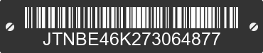 2007 TOYOTA Camry JTNBE46K273064877 VIN decoded
